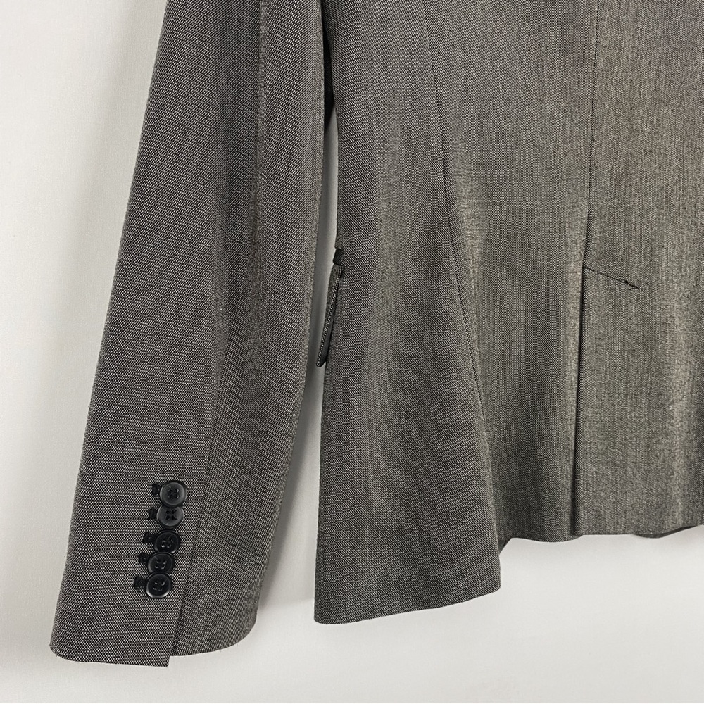 Zara Womens‎ Blazer L Grey One Button Minimalist Career Office Academia Chic - Picture 4 of 6